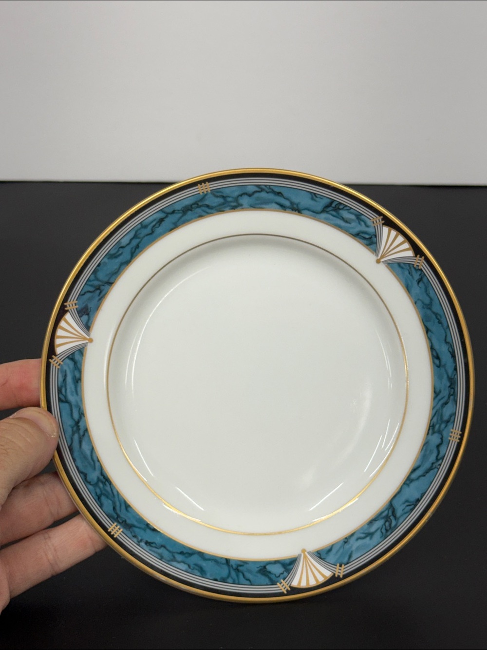 VTG Gorham Edgemont Gold Fine China Bread Plate Decorated In USA, Japan, 6.5" W